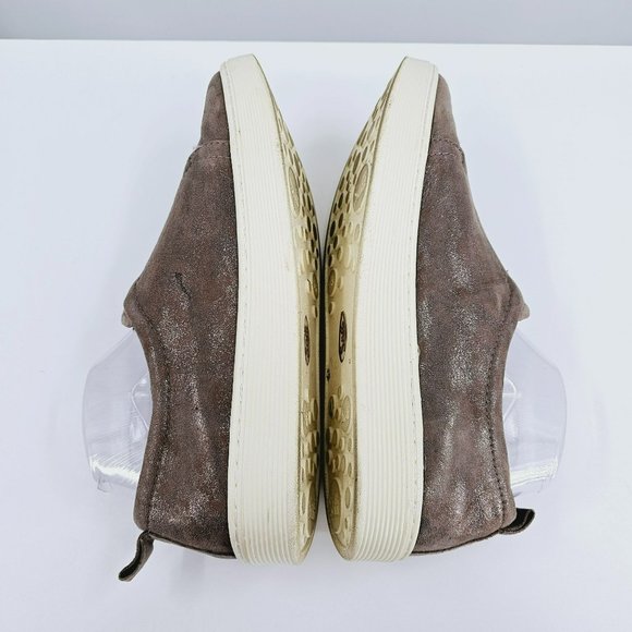 Sofft Safia Slip On Comfort Shoes 10 M Metallic Bronze Leather Stretch Cream Mid - Picture 9 of 14